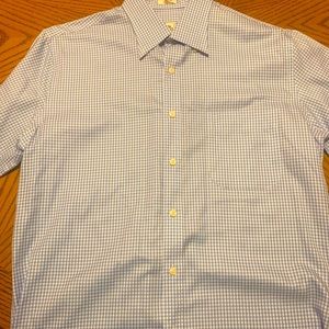 Peter Millar Dress Shirt - Medium - Blue Checkered - Worn Once -